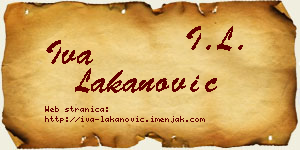 Iva Lakanović vizit kartica